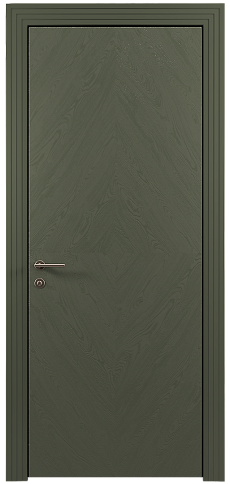 Дверь Tivoli К-1 Серый Мох эмаль по шпону (RAL 7003) без стекла