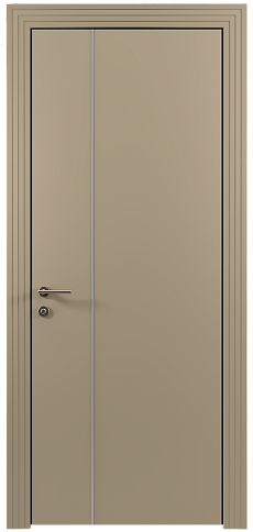 Дверь Tivoli / Тиволи В-1 Серое Льняное волокно эмаль (RAL 075-70-10) без стекла