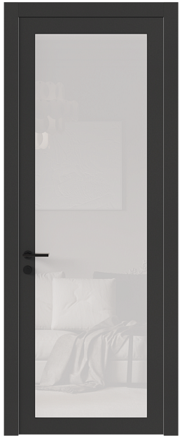 Межкомнатная дверь Tivoli / Тиволи З-1, Со стеклом (ДО), цвет - Диамант серый