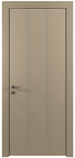 Межкомнатная дверь Tivoli Б-1, Без стекла (ДГ), цвет - Серое Льняное волокно эмаль по шпону (RAL 075-70-10)