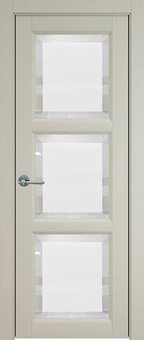 Дверь Milano Porta Classic / Милано Порта Классик Серо-оливковая эмаль (RAL 7032) со стеклом
