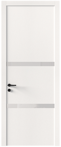 Дверь Tivoli В-4 Белоснежная мягкая шагрень со стеклом