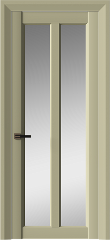 Дверь Prato Neo Classic Decoro / Прато Нео Классик Декоро Серо-оливковая эмаль (RAL 7032) со стеклом