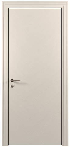 Дверь Tivoli Л-1 Бежевая эмаль по шпону (RAL 9010) без стекла