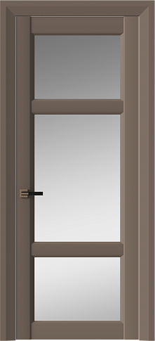 Дверь Siena Neo Classic Decoro / Сиена Нео Классик Декоро Коричневый Тик эмаль (RAL 050-50-10) со стеклом