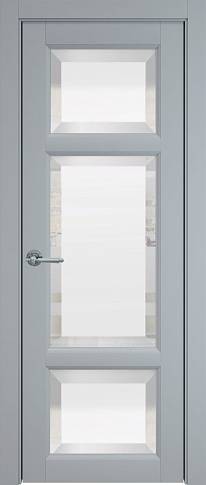 Дверь Siena Porta Classic / Сиена Порта Классик Серебристо-серая эмаль (RAL 7045) со стеклом