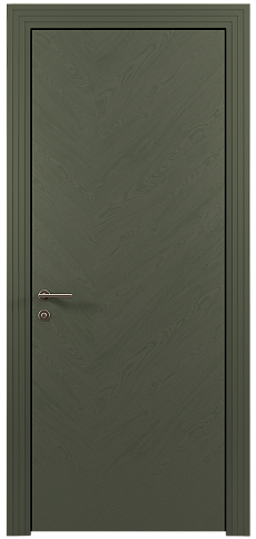 Дверь Tivoli Л-1 Серый Мох эмаль по шпону (RAL 7003) без стекла