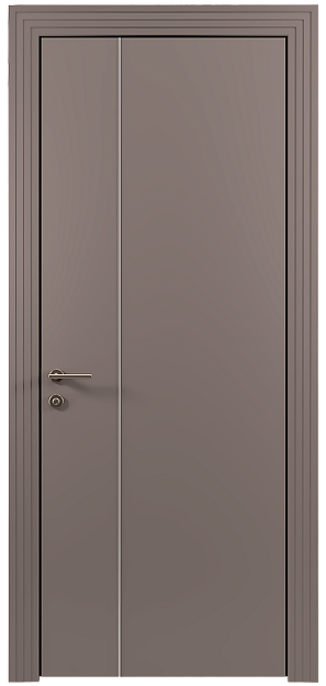 Межкомнатная дверь Tivoli В-1, цвет - Серая стяжка эмаль по шпону (RAL 060-60-05), Без стекла (ДГ)