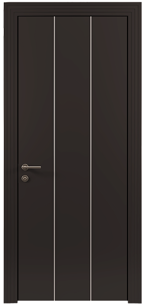Межкомнатная дверь Tivoli Б-1, Без стекла (ДГ), цвет - Чёрный Базальт эмаль (RAL 040-30-05)