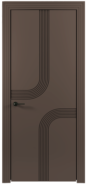 Межкомнатная дверь Armonia, Без стекла (ДГ), цвет - Коричневый Тик эмаль (RAL 050-50-10)