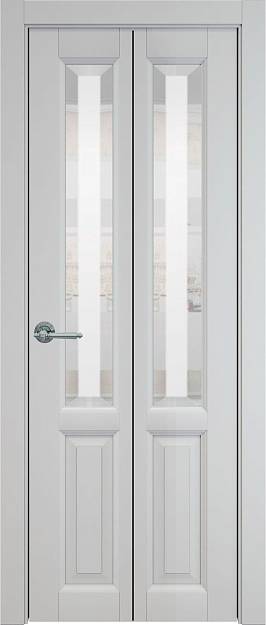 Межкомнатная дверь Porta Classic Dinastia Книжка, Со стеклом (ДО), цвет - Серая эмаль (RAL 7047)