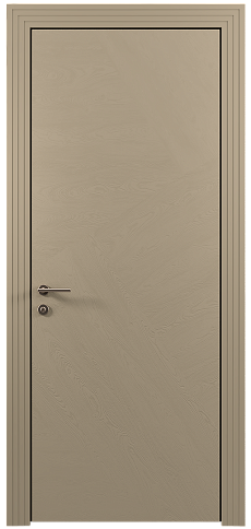 Дверь Tivoli М-1 Серое Льняное волокно эмаль по шпону (RAL 075-70-10) без стекла