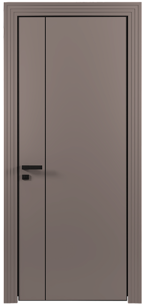 Межкомнатная дверь Piazza, Без стекла (ДГ), цвет - Серая стяжка эмаль (RAL 060-60-05)