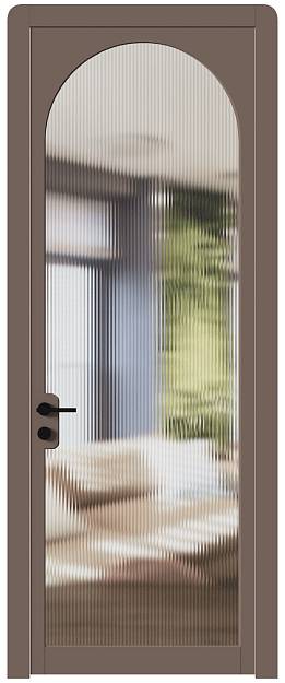 Межкомнатная дверь Luna, Со стеклом (ДО), цвет - Коричневый Тик эмаль (RAL 050-50-10)