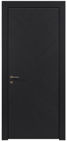Дверь Tivoli И-1 Черная эмаль по шпону (RAL 9004) без стекла