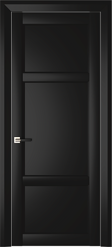 Дверь Siena Neo Classic Decoro Черная эмаль (RAL 9004) без стекла