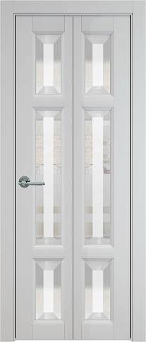 Дверь Siena Книжка Porta&nbsp;Classic Лайт Грей ST со стеклом