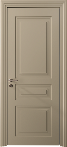 Дверь Imperia-R Neo Classic Scalino Серое Льняное волокно эмаль (RAL 075-70-10) без стекла