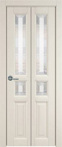 Дверь Imperia-R Книжка Porta&nbsp;Classic Жемчужная эмаль (RAL 1013) со стеклом
