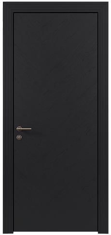 Дверь Tivoli Л-1 Черная эмаль по шпону (RAL 9004) без стекла