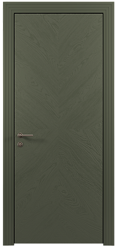 Дверь Tivoli И-1 Серый Мох эмаль по шпону (RAL 7003) без стекла