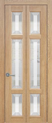 Дверь Siena Porta Classic / Сиена Порта Классик Книжка Дуб капучино со стеклом