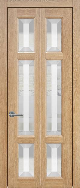 Межкомнатная дверь Siena Porta Classic / Сиена Порта Классик Книжка, Со стеклом (ДО), цвет - Дуб капучино