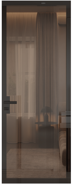 Межкомнатная дверь Tivoli А-3 Невидимка, Со стеклом (ДО), цвет - Бежевая эмаль (RAL 9010)