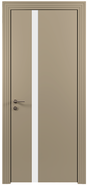Межкомнатная дверь Tivoli Д-1, цвет - Серое Льняное волокно эмаль (RAL 075-70-10), Без стекла (ДГ)