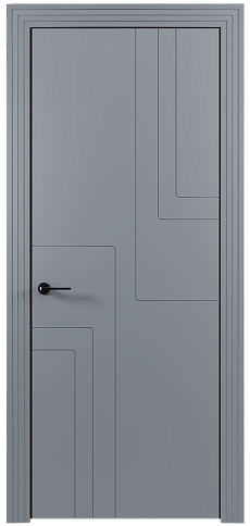 Дверь Futuro Moderno / Футуро Модерно Серебристо-серая эмаль (RAL 7045) без стекла