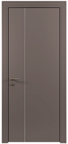 Дверь Tivoli / Тиволи В-1 Теплый Серый эмаль (RAL 040-60-05) без стекла