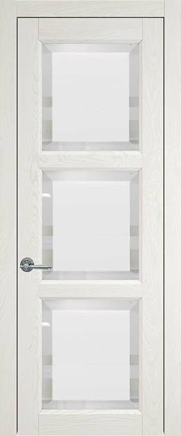 Межкомнатная дверь Milano, Со стеклом (ДО), цвет - Белый ясень nano-flex