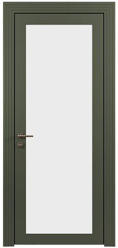 Дверь Tivoli З-1 Серый Мох эмаль (RAL 7003) со стеклом