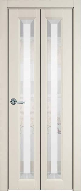 Межкомнатная дверь Porta Classic Domenica Книжка, Со стеклом (ДО), цвет - Магнолия ST