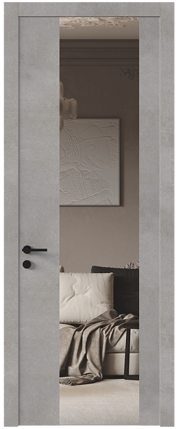 Межкомнатная дверь Tivoli / Тиволи Е-1, Со стеклом (ДО), цвет - Белый камень