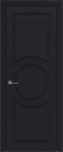 Дверь Tivoli / Тиволи М-5 Черная эмаль по шпону (RAL 9004) без стекла