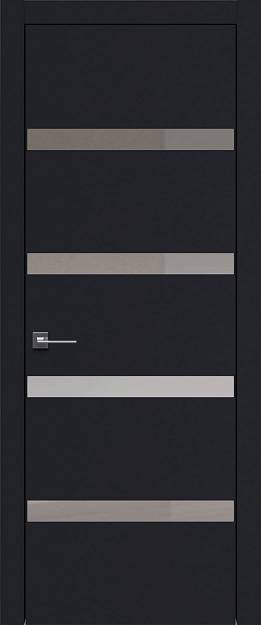 Межкомнатная дверь Tivoli Д-4, цвет - Черная эмаль (RAL 9004), Без стекла (ДГ)