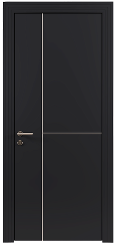 Дверь Tivoli Г-1 Черная эмаль (RAL 9004) без стекла