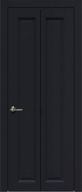 Межкомнатная дверь Porta Classic Domenica Книжка, Без стекла (ДГ), цвет - Черная эмаль (RAL 9004)