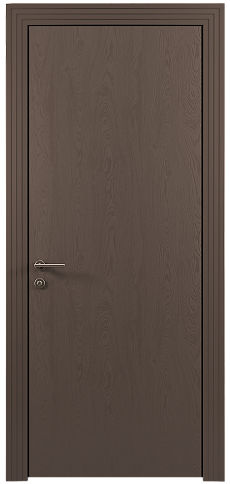 Дверь Tivoli А-1 Коричневый Тик эмаль по шпону (RAL 050-50-10) без стекла