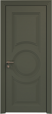 Дверь Ravenna Neo Classic Scalino Серый Мох эмаль по шпону (RAL 7003) без стекла