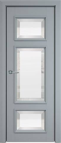 Дверь Siena Porta Classic LUX Серебристо-серая эмаль (RAL 7045) со стеклом