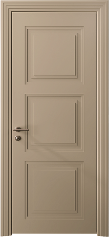 Дверь Milano Neo Classic Scalino Серое Льняное волокно эмаль (RAL 075-70-10) без стекла