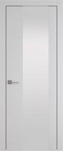 Дверь Tivoli Е-1 Серая эмаль по шпону (RAL 7047) со стеклом