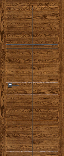Межкомнатная дверь Tivoli Е-2 Книжка, Без стекла (ДГ), цвет - Дуб коньяк