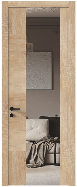 Межкомнатная дверь Tivoli / Тиволи Е-1, Со стеклом (ДО), цвет - Дуб сонома светлый