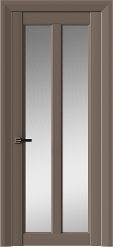 Дверь Prato Neo Classic Decoro / Прато Нео Классик Декоро Коричневый Тик эмаль (RAL 050-50-10) со стеклом