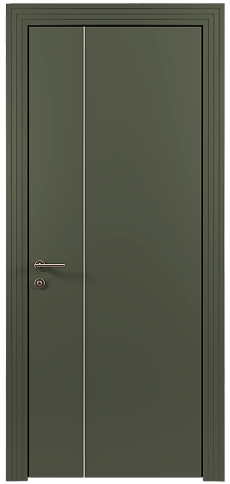 Дверь Tivoli / Тиволи В-1 Серый Мох эмаль (RAL 7003) без стекла