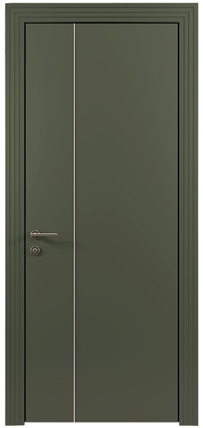 Межкомнатная дверь Tivoli В-1, Без стекла (ДГ), цвет - Серый Мох эмаль (RAL 7003)