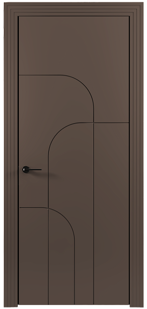 Межкомнатная дверь Arco, Без стекла (ДГ), цвет - Коричневый Тик эмаль (RAL 050-50-10)